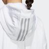 Adidas Striped Pattern High Collar Hooded Jacket Women Outerwear White HM7100