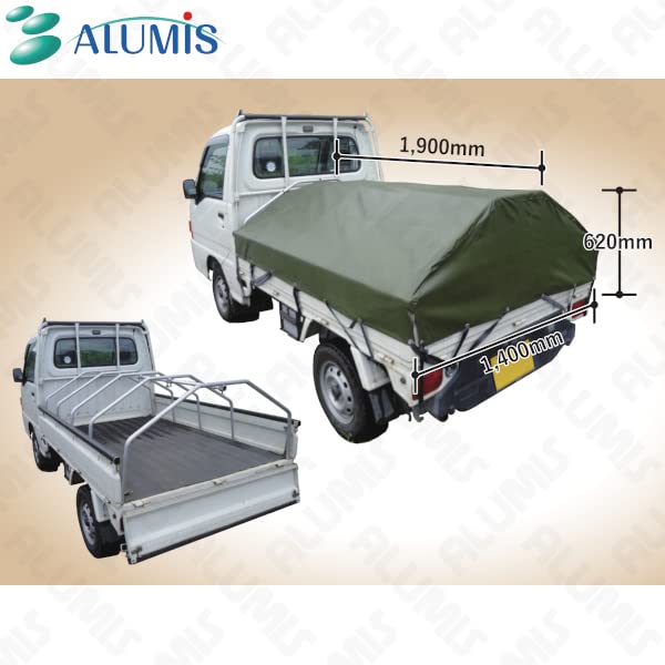Lona de Substituição ALUMIS para Lona de Caminhonete Leve com Estrutura de Alumínio, Cobertura para Caçamba de Carga Leve de Caminhonete, Capota AKT-5NKS, Lona de Alta Durabilidade,