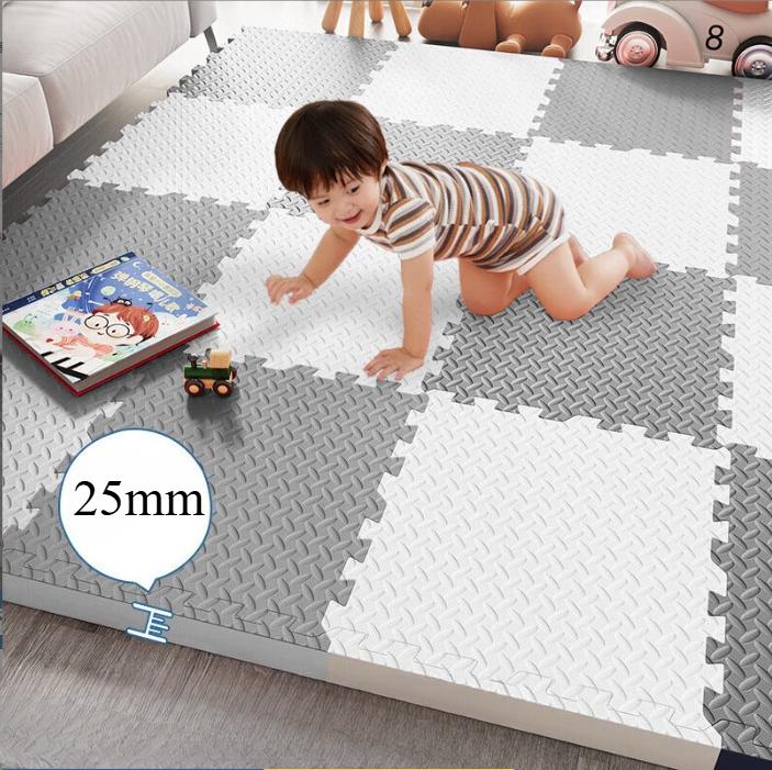 

6 штук 2,5 см толстый пэчворк мат мягкий вспененный коврик для ползания младенцев противоскользящий противоударный напольный детский развивающий игровой пазл 6PCS
