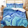 Marmor Bettbezug Set Tie Dye Blau Orange Moderne Kunst Abstrakt Einzel Doppel Queen King Mikrofaser Bettdecke