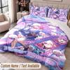 Custom Name Text 3Pcs Bedding Set Honkai Star Rail Duvet Cover And Two Pillowcases
