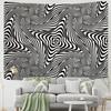 Psychedelic Vertigo Line Pattern Tapestry Wall Hanging 3D Printing Hippie Witchcraft Mandala Home Decor