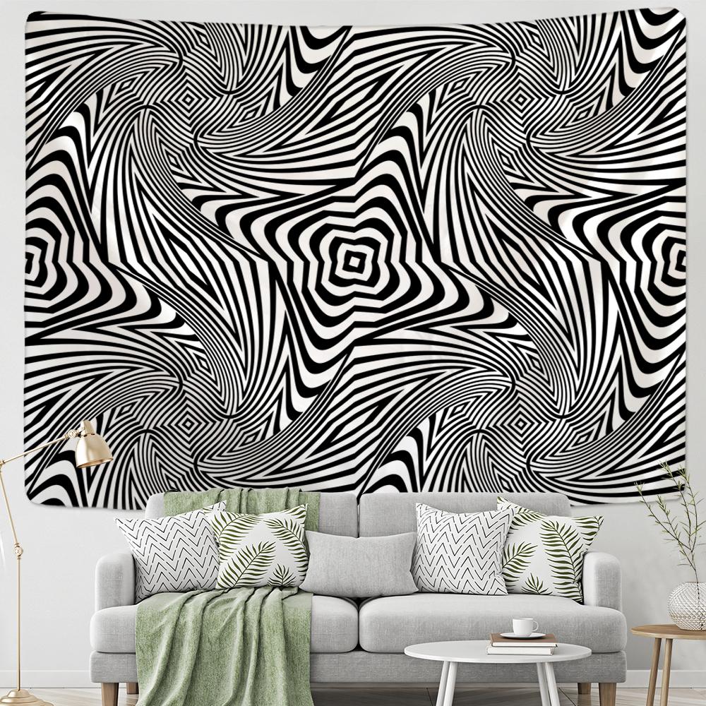 Psihedelic Vertigo Model Linii Tapiserie Agățată de Perete Imprimare 3D Hippie Vrăjitorie Mandala Decor Acasă