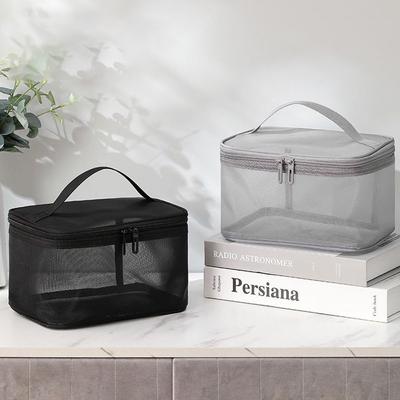 Mode Transparente Netz Reise Kosmetik Aufbewahrungstasche Kulturbeutel Große Kapazität Damen Make-up Organizer Tasche