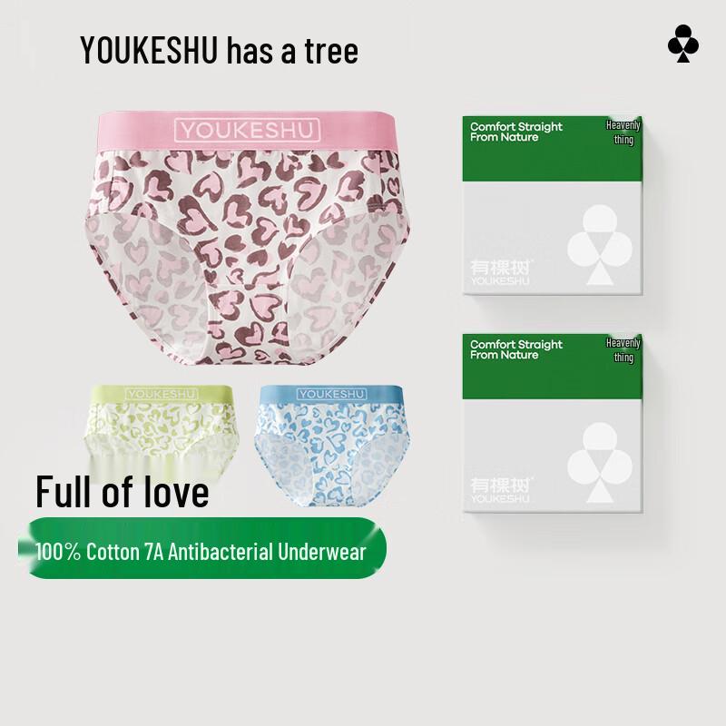 

Women s Cotton Mid-Waist Antibacterial Leopard Print Briefs XL