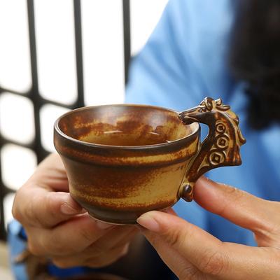 Kreativní porcelánová čajová miska, Ručně vyráběný keramický šálek na čaj, Šálky na espresso, Hrnky na kávu z keramiky, Šálky na odpolední čaj, Šálky na kávu,1 ks