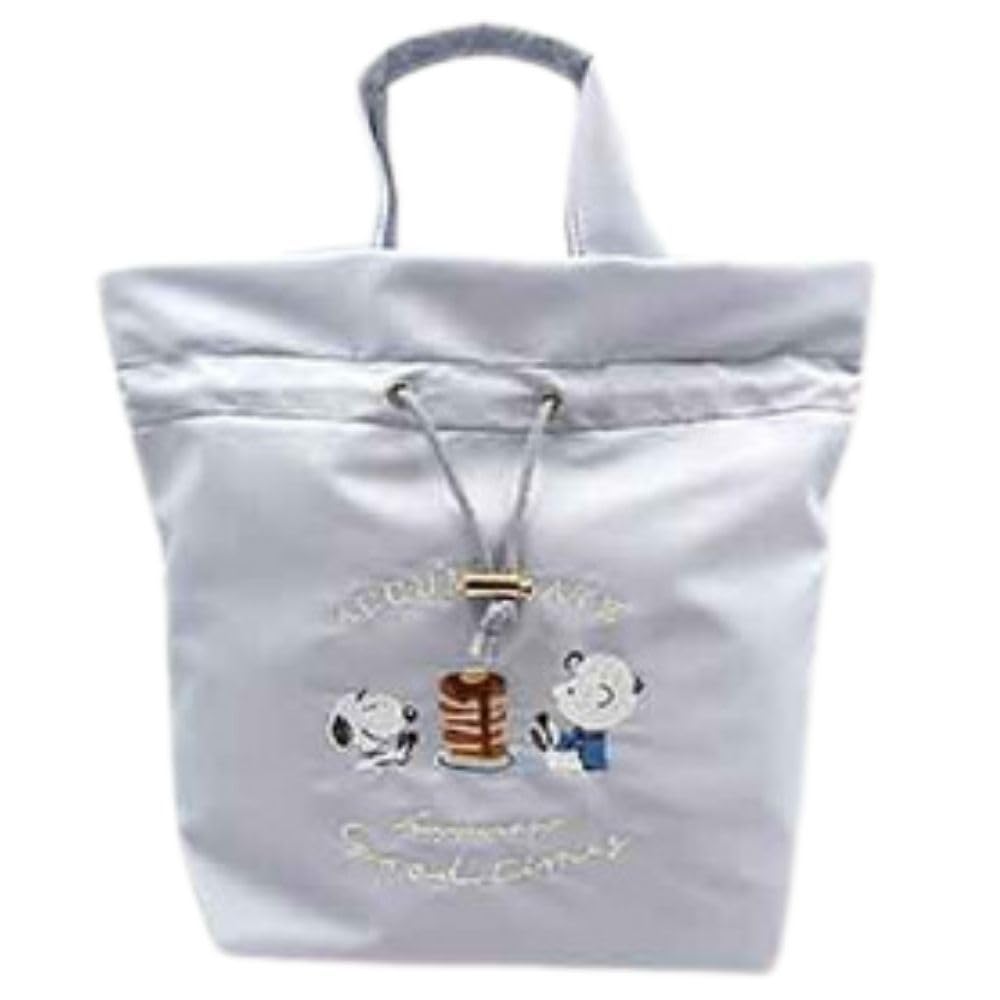 Marimo Craft SNOOPY Süßigkeiten Serie Isolierte Lunch-Kordelzugtasche W310 x H260 x T12mm, Blau, (SPCQ-497)