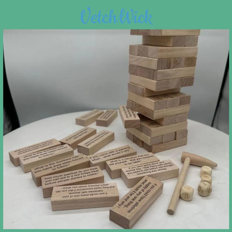 Icebreaker Wooden Stacking Toy Interactive Mind Game For Adults Couples' Bonding Activity