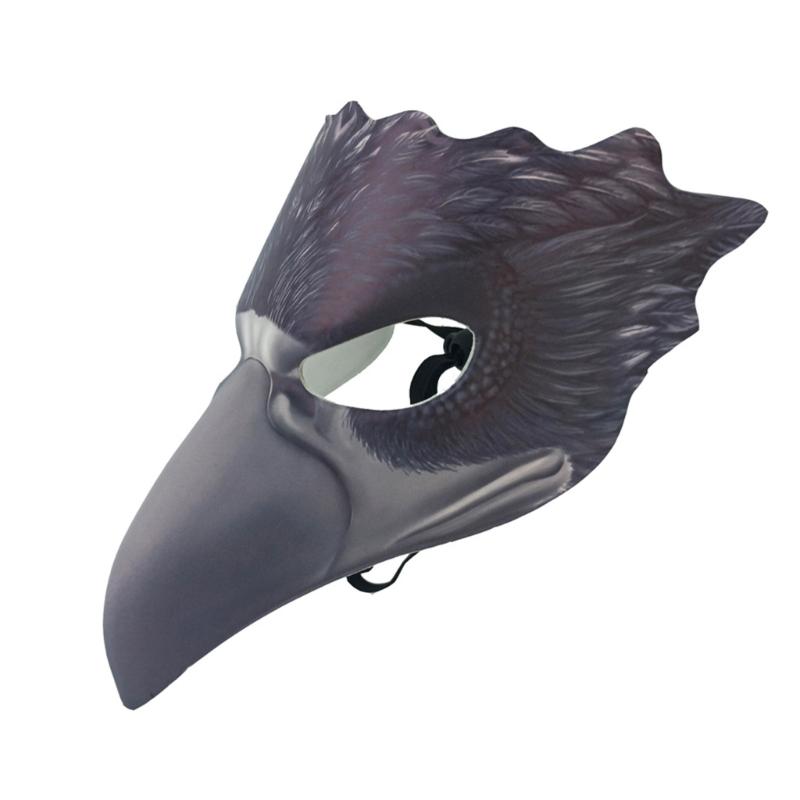 Máscara Halcón para Fiestas de Halloween Duradera Mezcla de Cuero PU y Tejido EVA Cómodo Accesorio para Disfraz