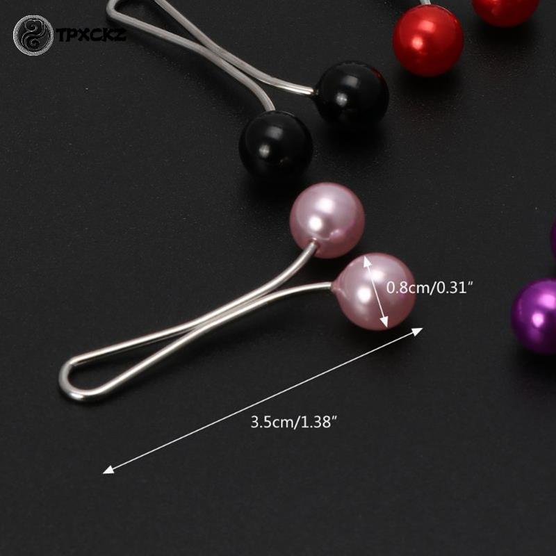 12Pcs/set Multicolor Headscarf Pearl Pins Clips Pins Up Hijab Scarf Shawl Accessories