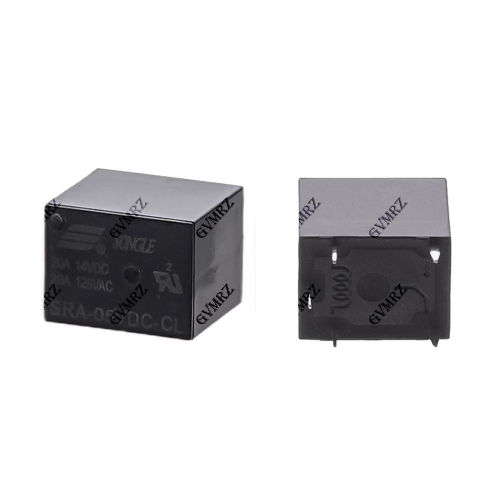 5PCS 4Pin 5Pin Relay PCB Type Black Automobile Relay SRA-05VDC-AL SRA-12VDC-CL SRA-24VDC-CL 5V 12V 24V 20A DC Power Relays 5