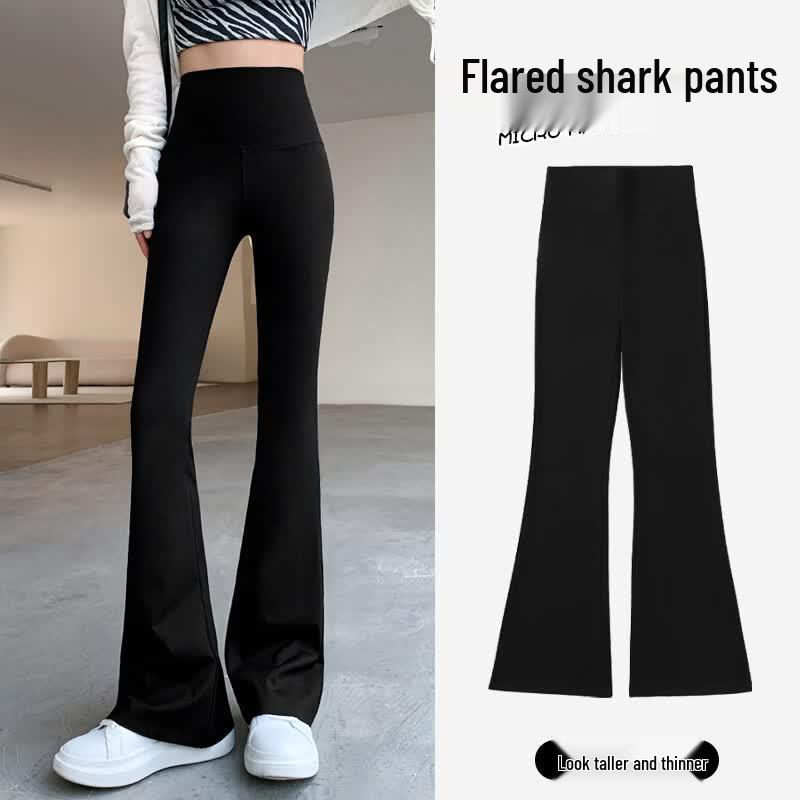 Women's High-Waist Slimming Flared Shark Leggings