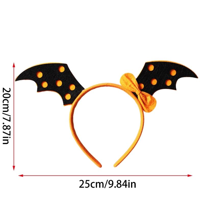 Cute Bat Wing Shape Hair Hoop Women Spa Wash Face Makeup Headband for Photoshoot Halloween Party Hair Accessories