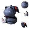 Cat Statue Collectibles Ornament Accessories Home Decor Resin Cat Tea Pet for Study Bookcase Office Cabinet Tearoom