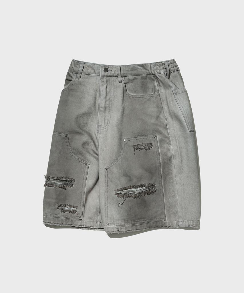 URBANSTOFF Double Knee Bermuda Pants (Dirty Gray)