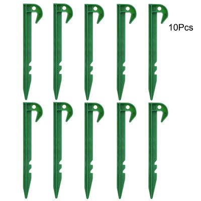10Pcs Boden Garten Unkraut Barriere Stoff Schattierung Net Stake Befestigung Kunststoff Pegs