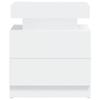 Bedside Table - Maison Exclusive - White - 45x35x52 Cm - Engineered Wood - Contemporary
