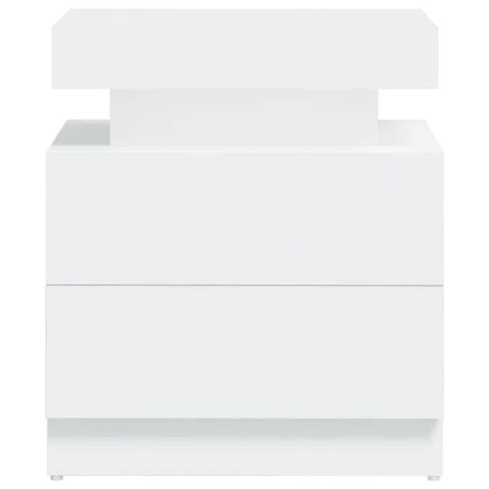 Bedside Table - Maison Exclusive - White - 45x35x52 Cm - Engineered Wood - Contemporary