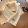Thickened Knitted Scarf Solid Color Winter Scarf Fashionable Neck Warmer  Winter