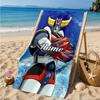 Custom Name Beach Towel Robot Dreams Space Microfiber Beach Towel, Lightweight for Summer Travel, Swimming Pool Fan Birthday Gift