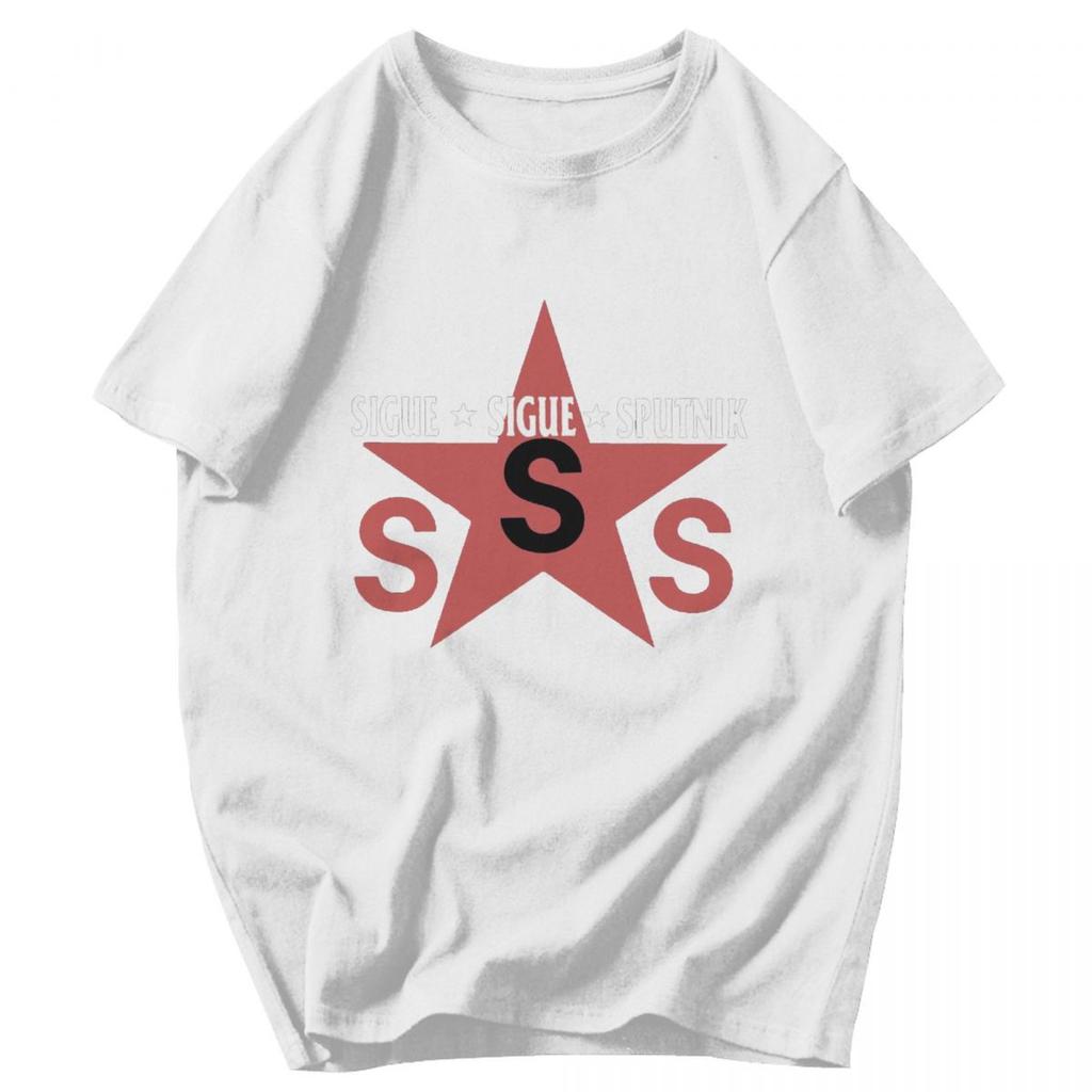 Men T Shirt Sigue Sigue Sputnik 1986 Electronic Band Awesome Pops Y2K Graphic Short Sleeve Unisex Tops T Shirts
