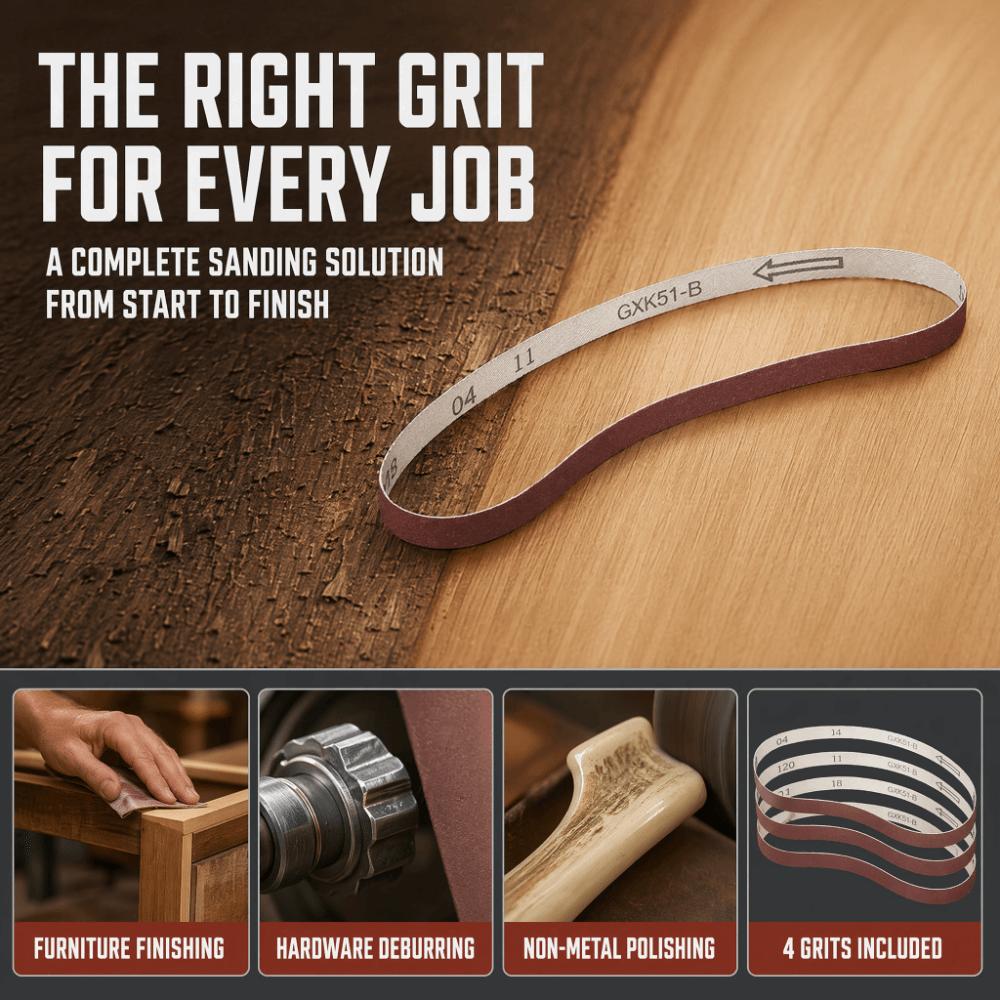 10pcs 240 Grit Sanding Belt 533 X 9mm Abrasive Band Strap Aluminum Oxide Sandpaper  Rust Removal