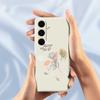 For Samsung Galaxy S25+ Case Sketch Leaves Pattern Printing Straight Edge TPU Phone Back Cover