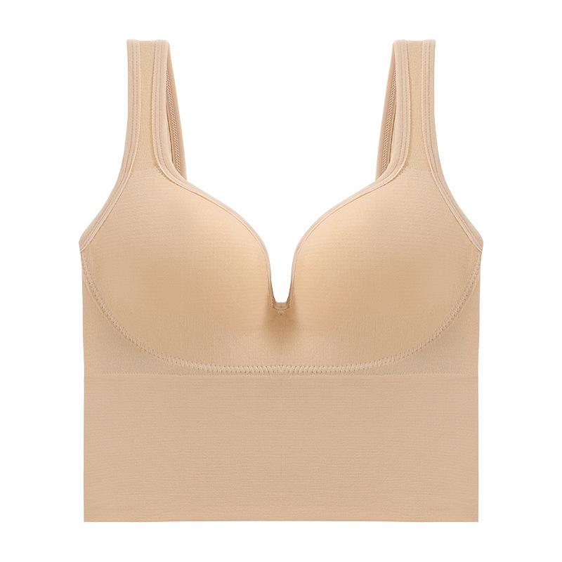 Women's Backless Sports Bra with Fixed Cup and Crossed Straps