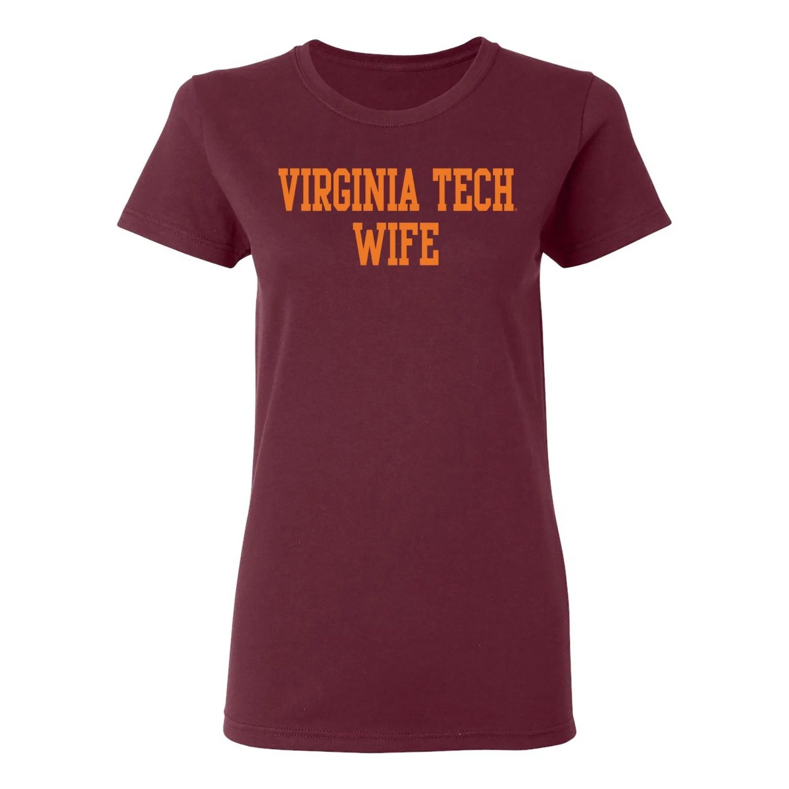 Virginia Tech Basic Block Wife Womens T-Shirt - Maroon S