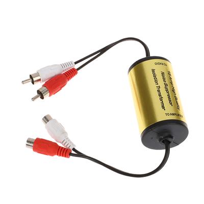 2×Rca Male 2×Rca Female Auto Audio Noise Filter Suppressor Ground Loop Lsolator For Car And Home Stereo