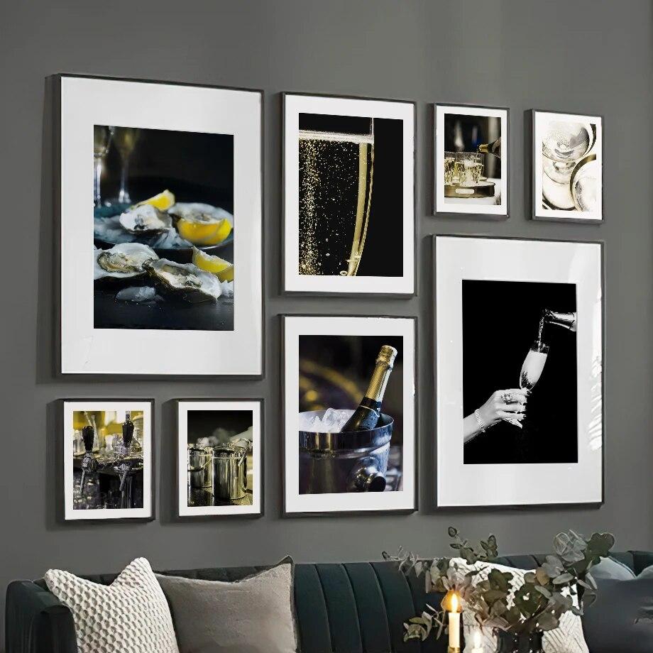 

Шампанское, лимон, устрица, пивной бар, настенная живопись, скандинавские постеры и принты, настенная картина для гостиной, клуба