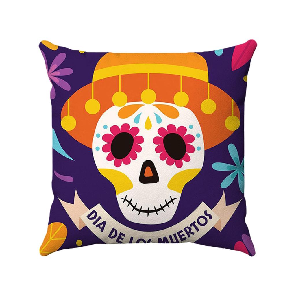 Halloween Festival Decoration Living Room Sofa Cushion Pillow Cover Offices Waist Pillow Cover (excluding Core)