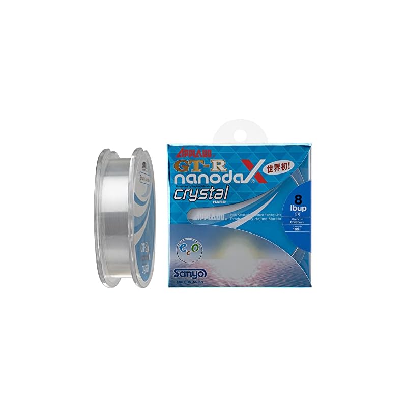Sanyo Nylon NanodaX Line, Approved GT-R nanodaX Crystal Hard, 100m, 12lb, Crystal Clear