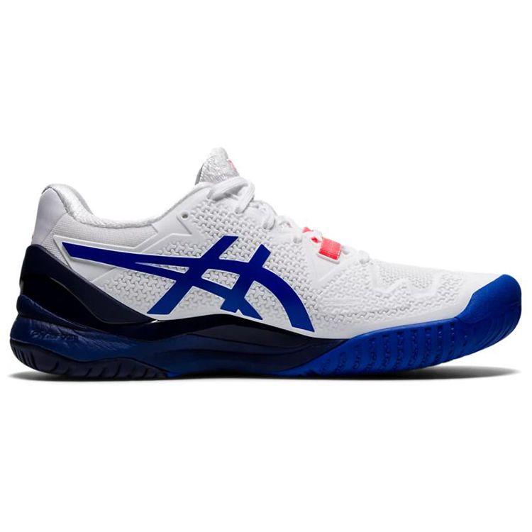 Asics Gel Resolution 8 White Lapis Lazuli Blue Women Sneakers 1042A072-107