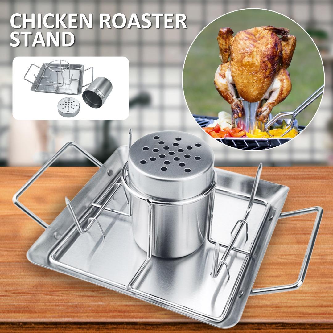 

Aidier Пивная банка Подставка для жарки курицы Стойка для барбекю из нержавеющей стали