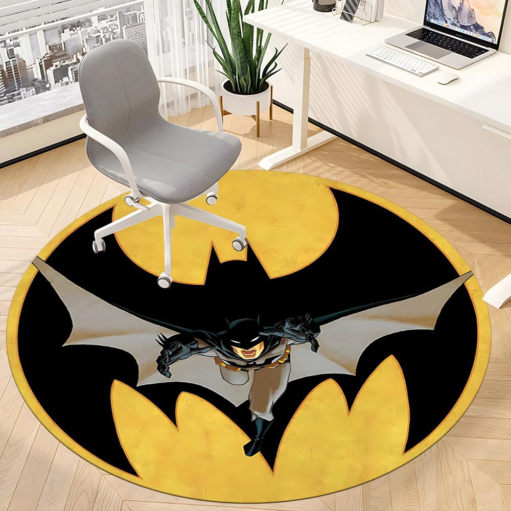 1pc Batman Office Round Area Rug, Under Office Chairs Bedroom Living Room Home Decor, Room Deco, Available in Various Sizes