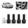 Locking Wheel Nut Set, 4Pcs M14*1.5MM Steel Wheel Bolt Lock Lug Nut Set with Key Replacement Accessories Black