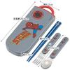 Skater Cutlery Set for Children - Lunch Box Set, Chopsticks, Spoon, Fork, Made In Japan, Slide-Type, Name Sticker Included, Trio Set, Spider-Man Pop