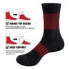 YUEDGE White Cotton Cushioned Crew Thick and Warm for and Sizes 6 Pairs Men's Socks, Winter, Hiking, Work, 25-27cm,