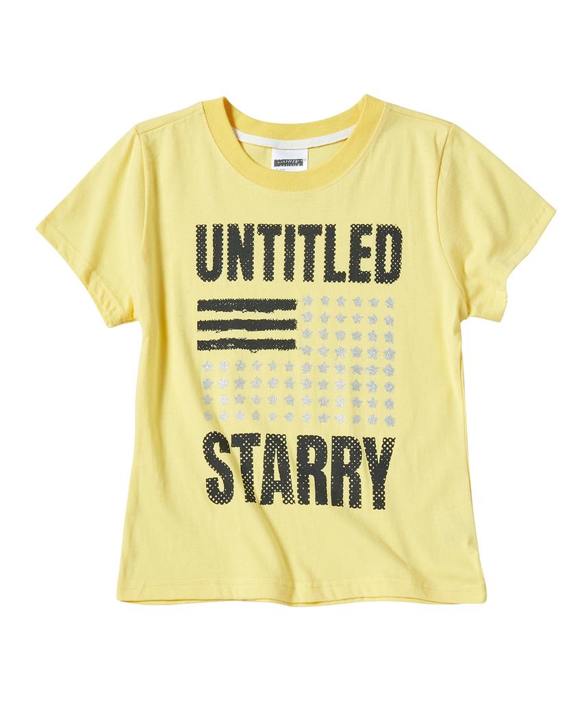 Eontaiteulseoul Untitled Starry Flag Crop Short Sleeve Yellow