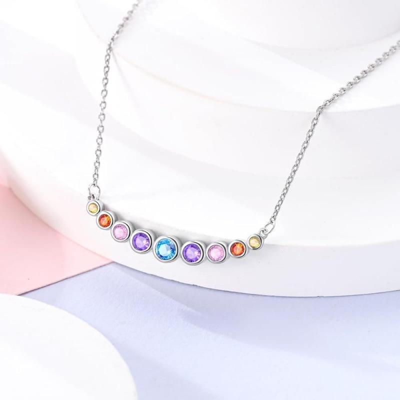 Elegant Rainbow Zircon Collarbone Necklace for Women - Light Luxury Fashion Statement
