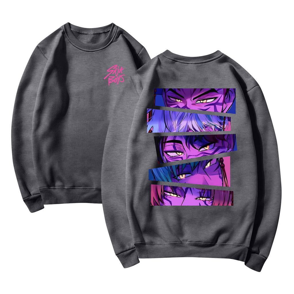 Women's Fashion Casual Long Sleeve Printed Round Neck Sweatshirt Top