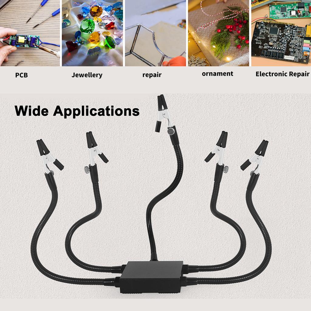 Soldering Third Hand Soldering Helping Hands Tool Flexible Metal Arm for Electronics Repair Jewelry Assembly Projects