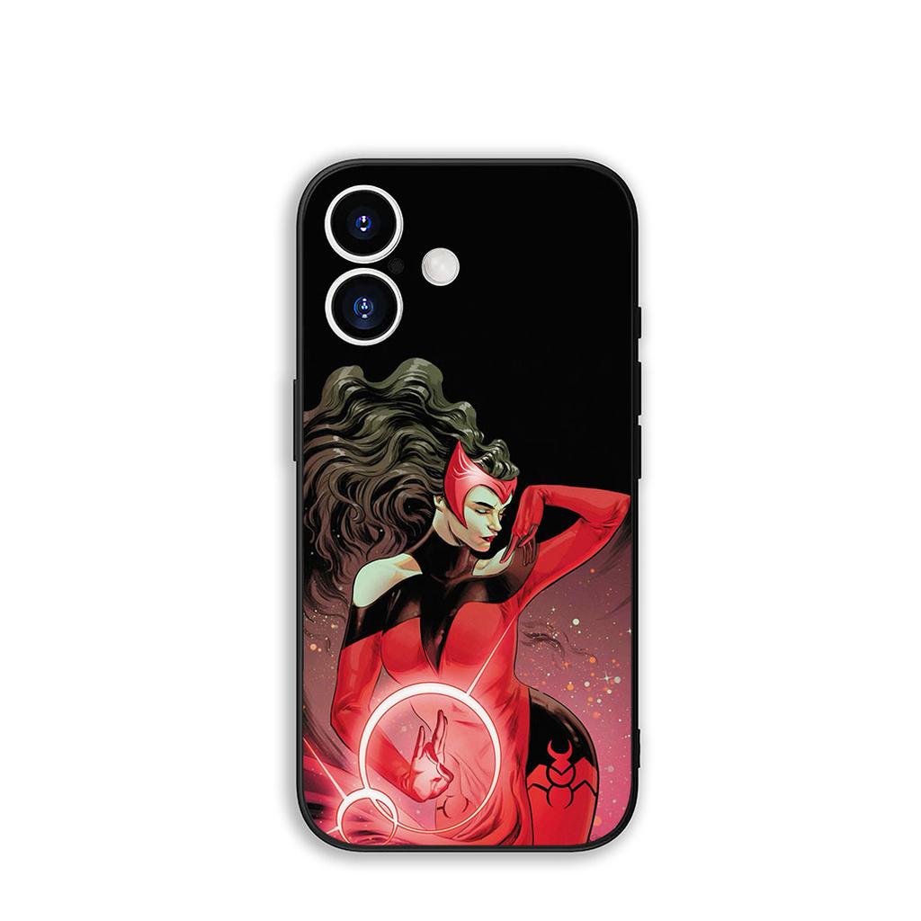 for Apple iPhone 17 16 11 Pro XS Max XR 6 7 8 Plus + 16E SE 2020 Air 5 SE2 Phone Cover Case M-Marvels Scarlet Witch Casing