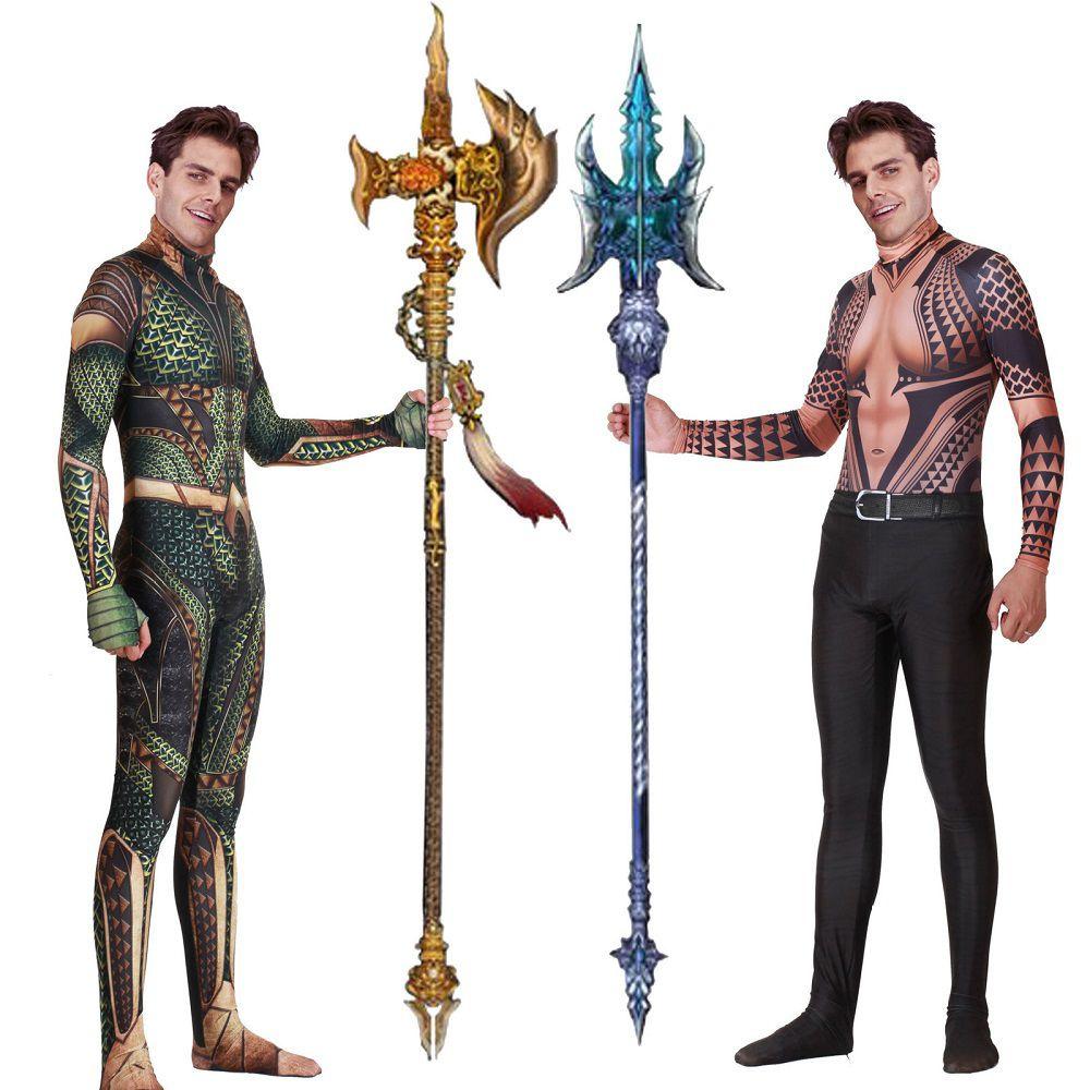 Aquaman Arthur Curry Cosplay Kostüm Bodysuit Perfekt für Halloween Cosplay**