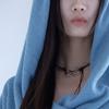 Kitschic Clamshell Metal necklace_Navy