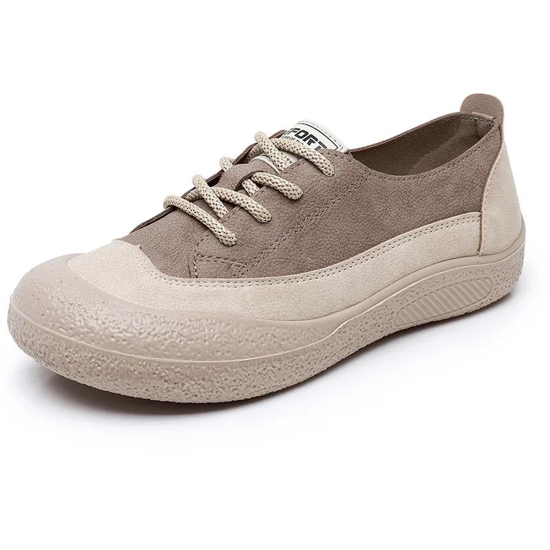 2025 Women Summer Autumn New Fashion Casual Shoes Retro Soft Bottom Round Head Breathable Sneakers High Quality Face Loafe