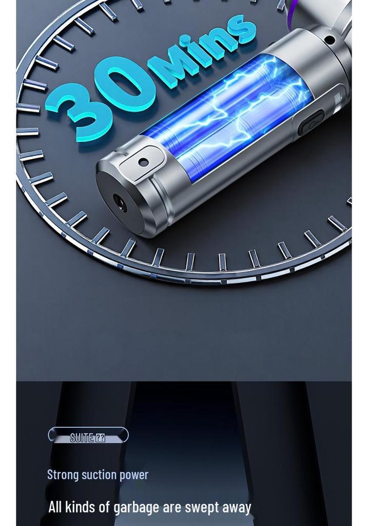 Wireless Handheld Vacuum Cleaner with High Suction, Power Display & Portable Brushless Motor