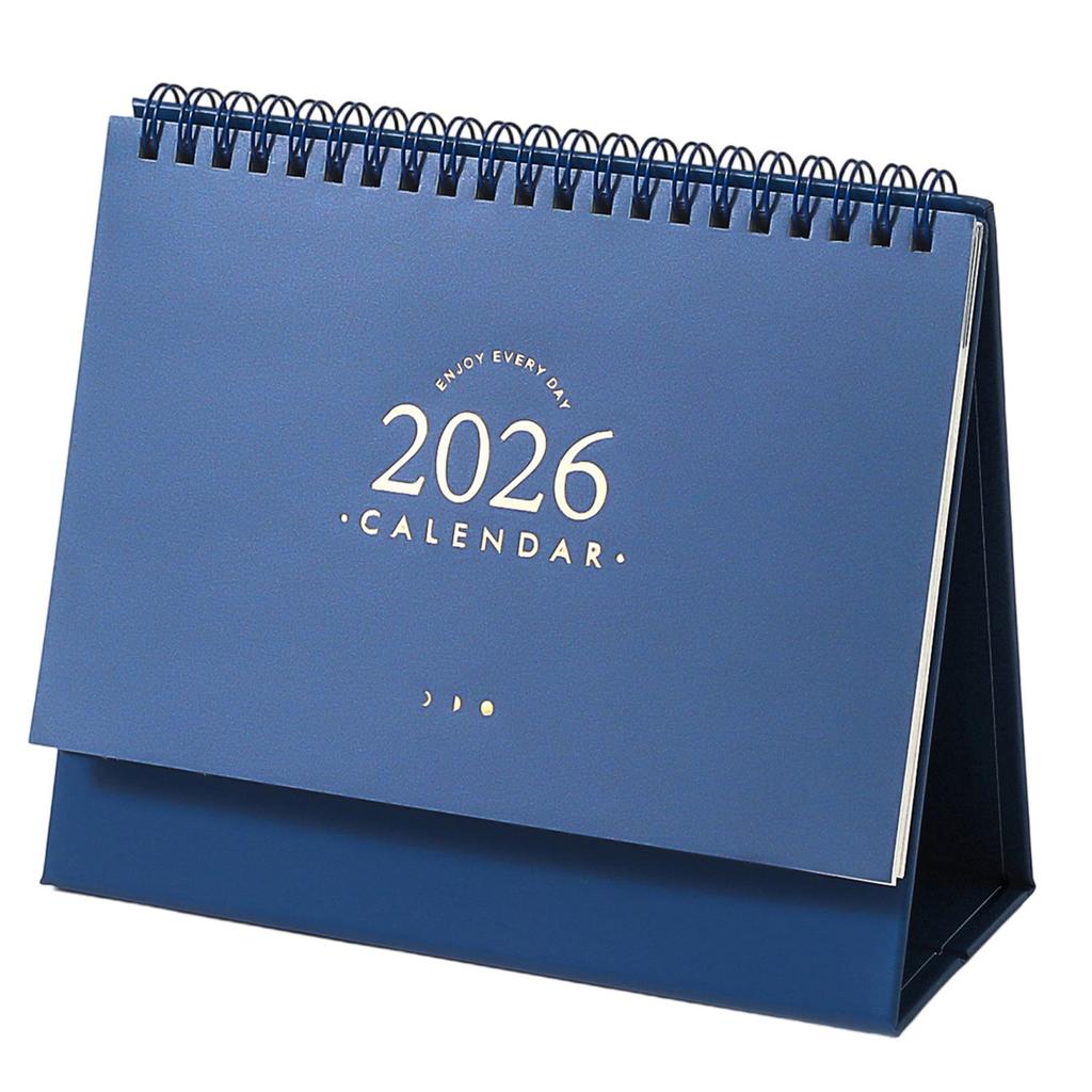 2026 Desk Calendar Twin-Coil Binding Tabletop Calendar 16 Month Runs from Sep 2025 To Dec 2026 For Daily Scheduling