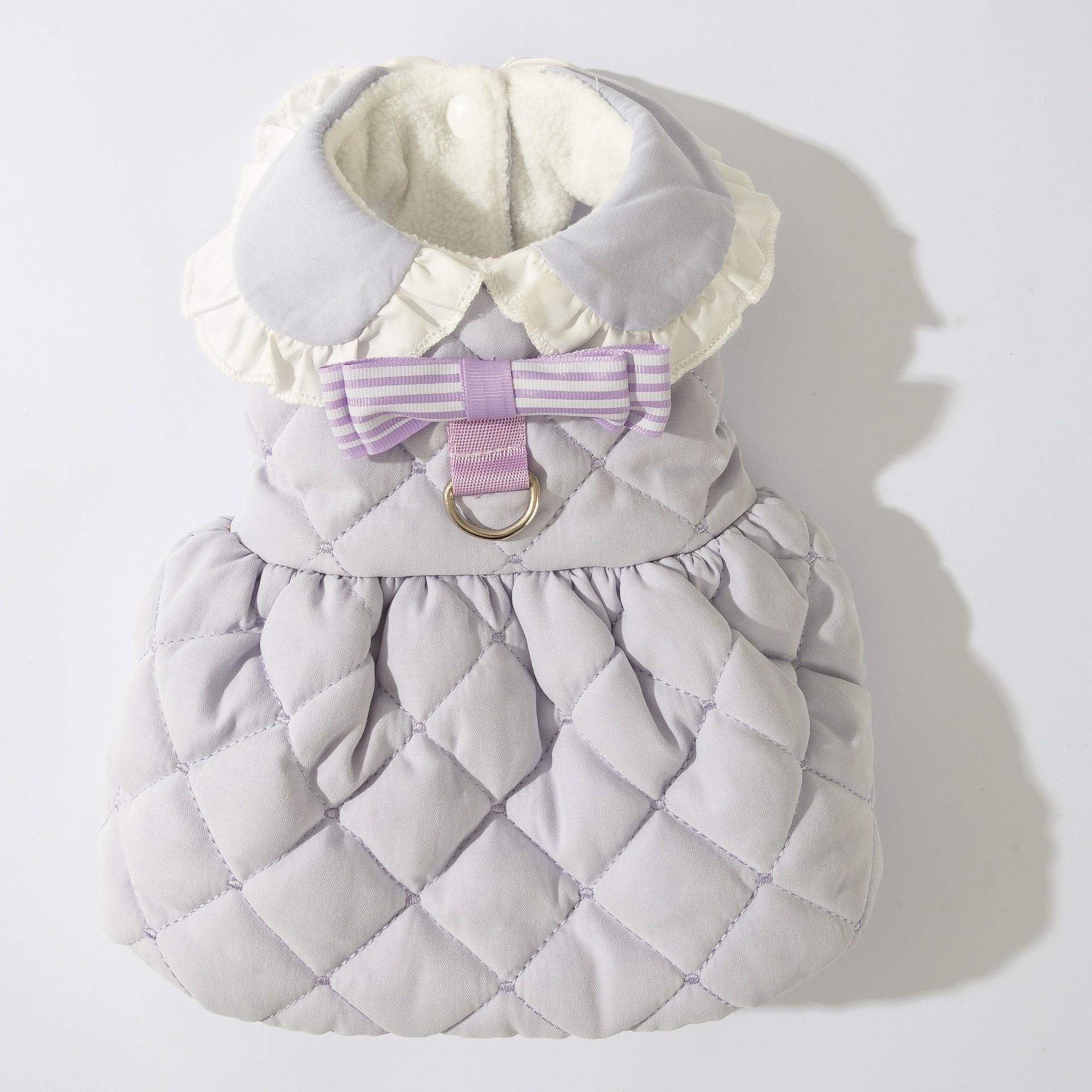 

Autumn and winter pet clothing cat dog lady princess skirt warm out traction XL (recommended weight 11-7.5 kg)